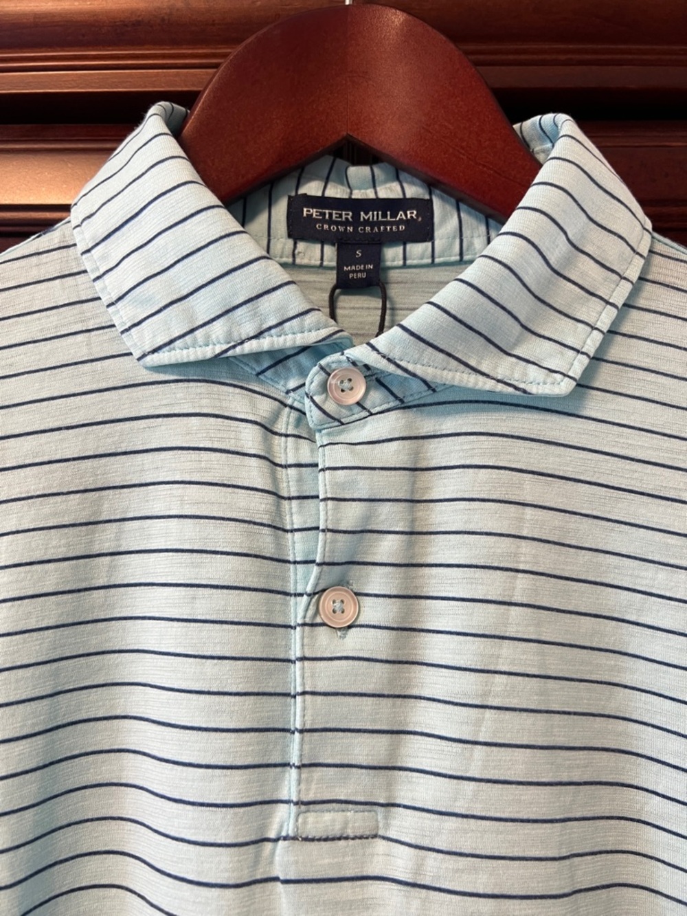 Brand New Peter Millar Crown Crafted Striped Golf Polo Classic 100% Pima Cotton!